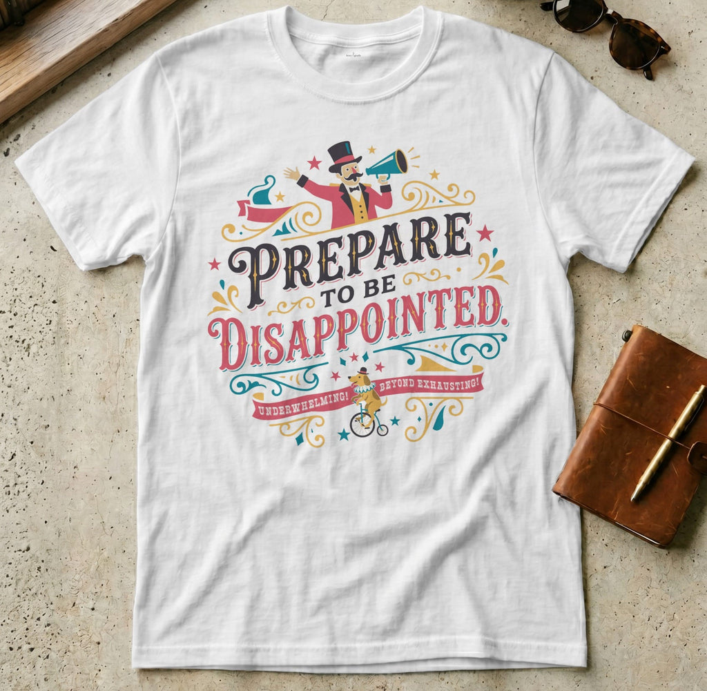 MyDesigns t-shirt S / White Prepare to be Disappointed Tee