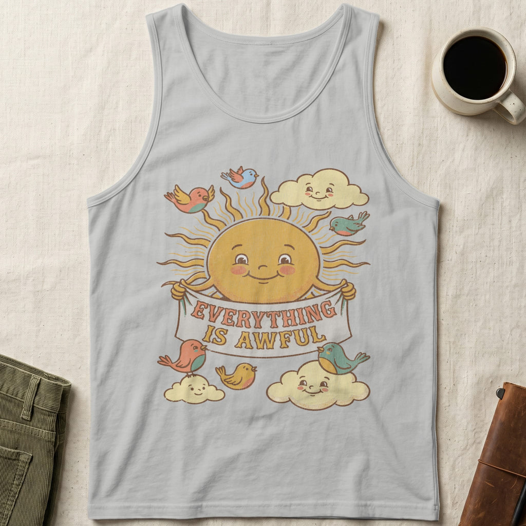 MyDesigns Tank Top XS / Athletic Heather Everything is Awful Unisex Tank Top