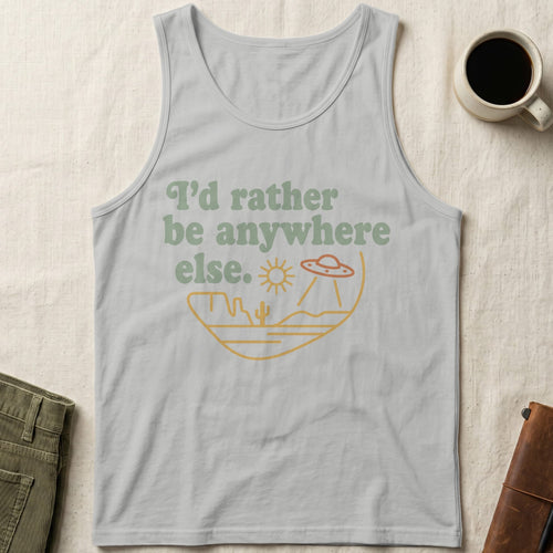 MyDesigns tank top XS / Athletic Heather I'd Rather Be Anywhere Else Tank