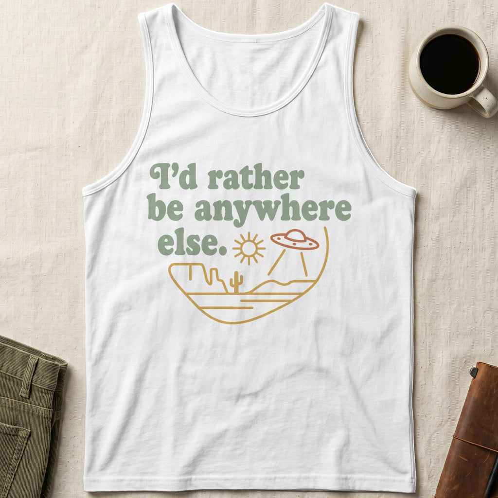 MyDesigns tank top XS / White I'd Rather Be Anywhere Else Tank