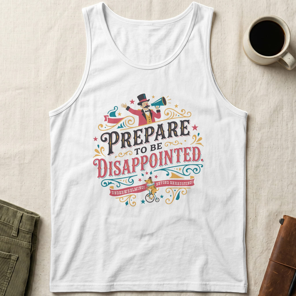 MyDesigns Tank Top XS / White Prepared to Be Disappointed Unisex Tank Top