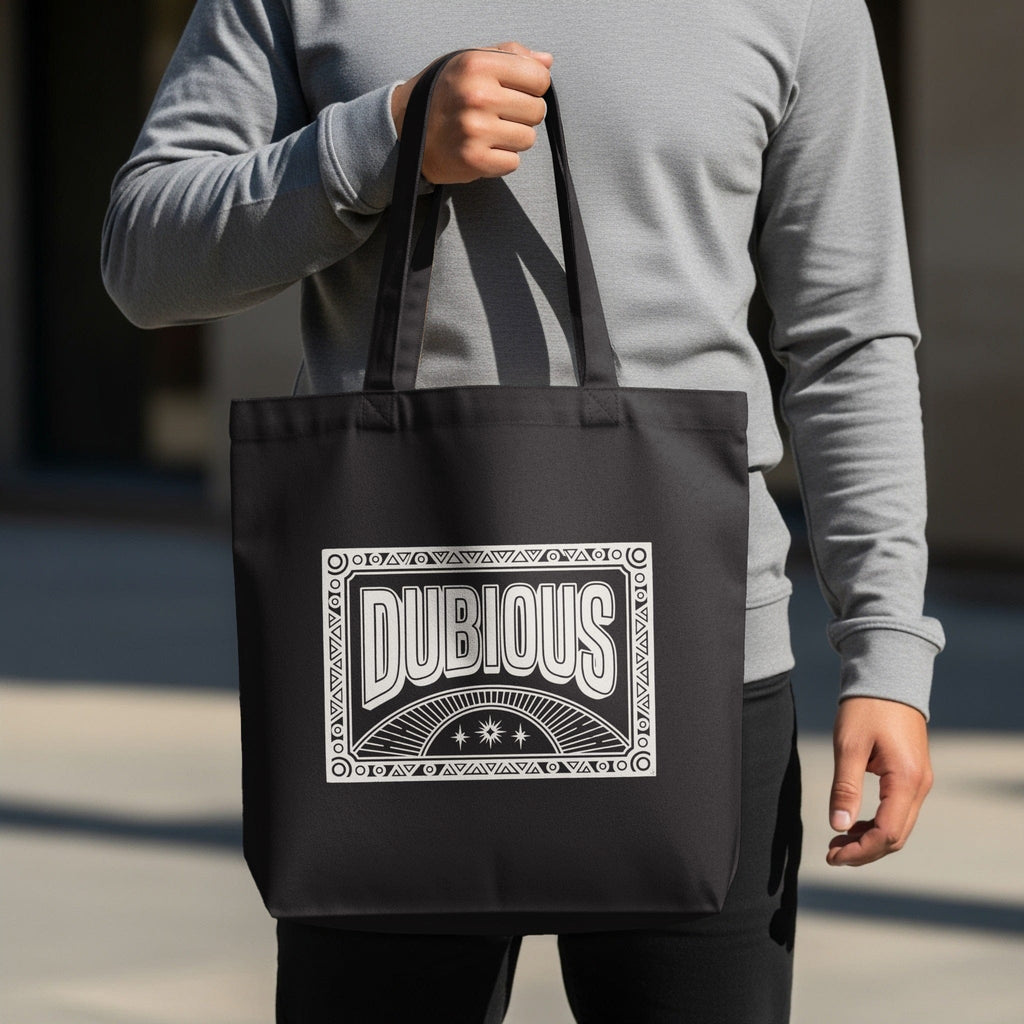 MyDesigns Tote Bag 15" x 16" / Black Dubious Tote