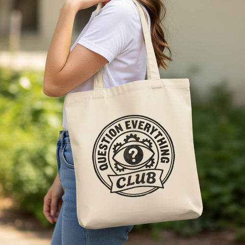 MyDesigns Totes 15" x 16" / Natural Question Everything Club Tote