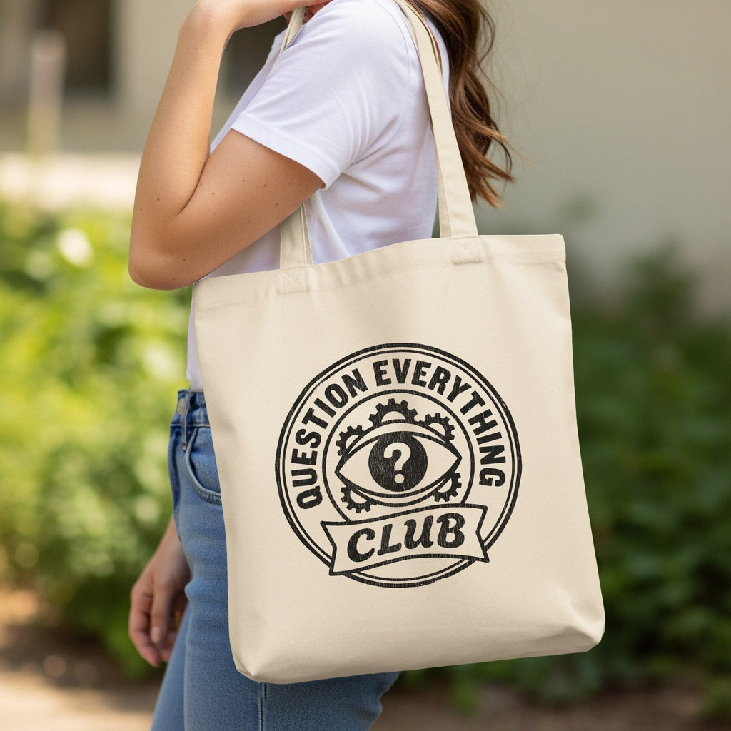 MyDesigns Totes 15" x 16" / Natural Question Everything Club Tote