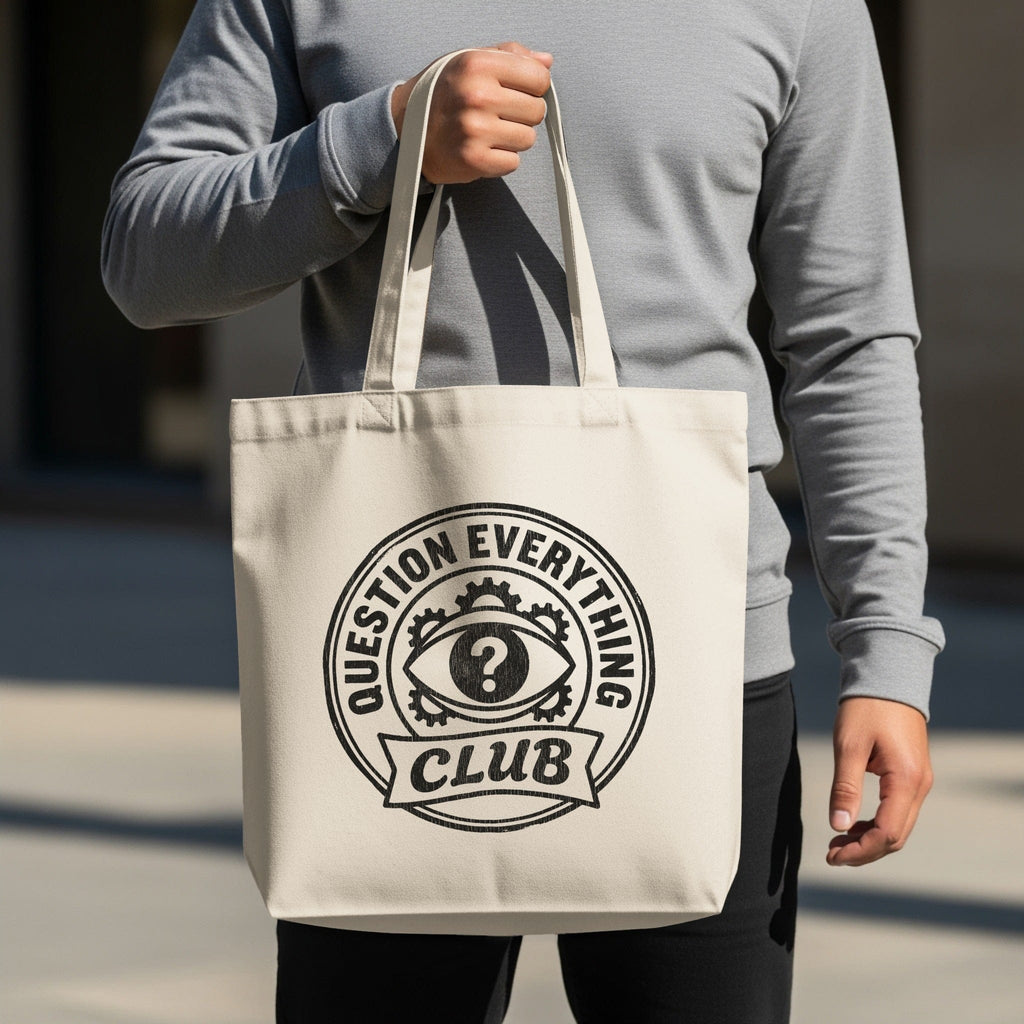 MyDesigns Totes 15" x 16" / Natural Question Everything Club Tote