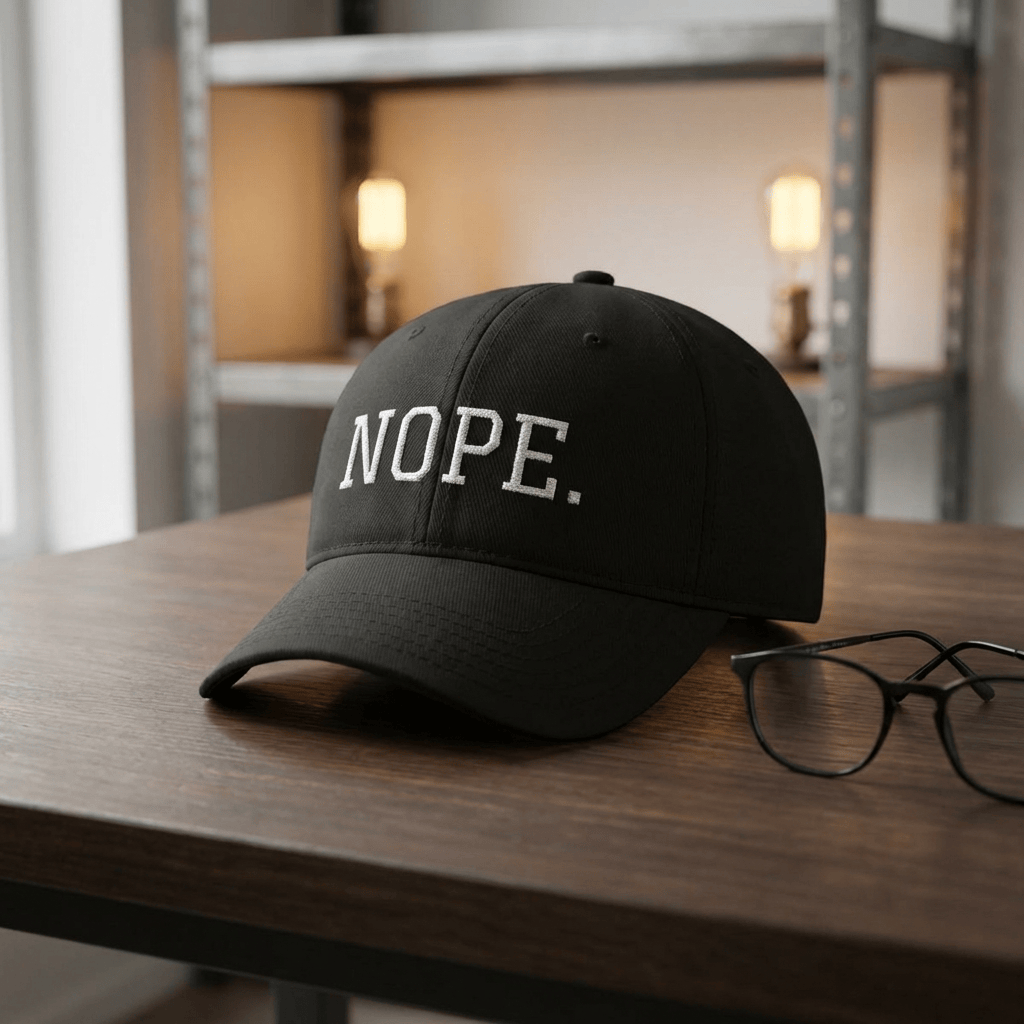 Printify Hats One size / Black NOPE. Hat