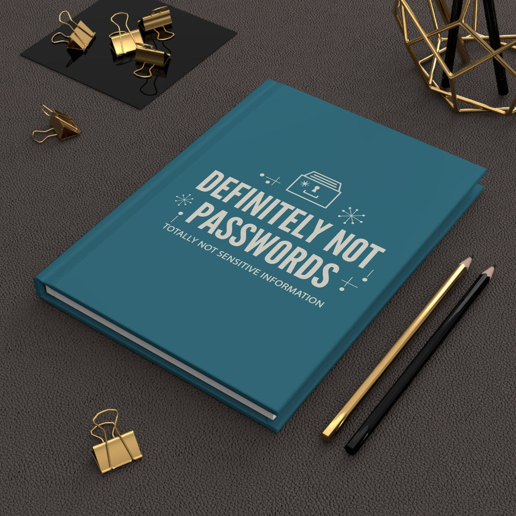 Printify Paper products Journal Definitely Not Passwords Notebook