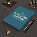 Printify Paper products Journal Definitely Not Passwords Notebook