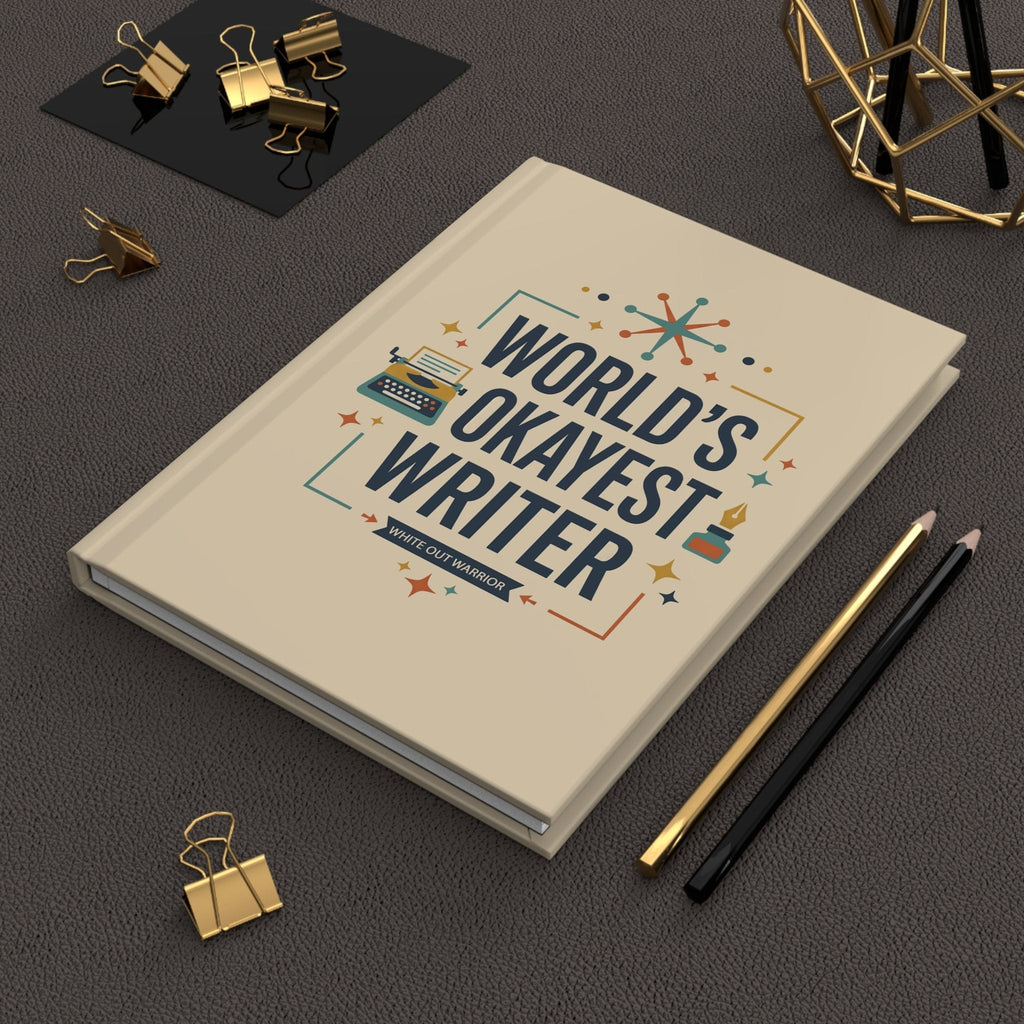 Printify Paper products Journal World’s Okayest Writer Hardcover Journal