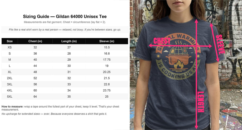 Printify t-shirt Global Warming Is Cooking Us All  T-Shirt