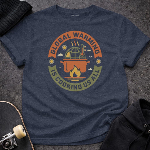 Printify t-shirt Global Warming Is Cooking Us All  T-Shirt