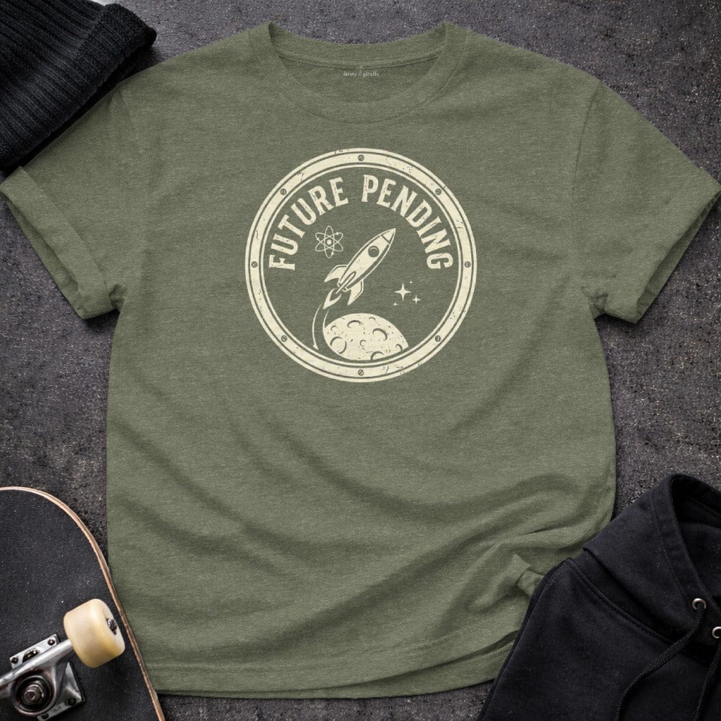 Printify T-shirt S / Heather Military Green Future Pending T-Shirt