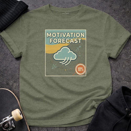 Printify t-shirt S / Heather Military Green Motivation Forecast T-Shirt