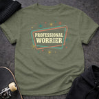 Printify t-shirt S / Heather Military Green Professional Worrier T-Shirt