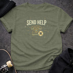 Printify t-shirt S / Heather Military Green Send Help T-Shirt