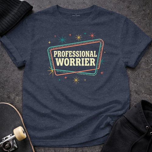 Printify t-shirt S / Heather Navy Professional Worrier T-Shirt