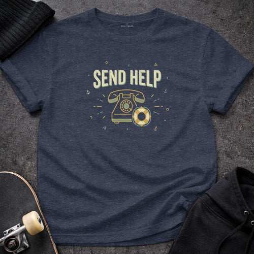 Printify t-shirt S / Heather Navy Send Help T-Shirt