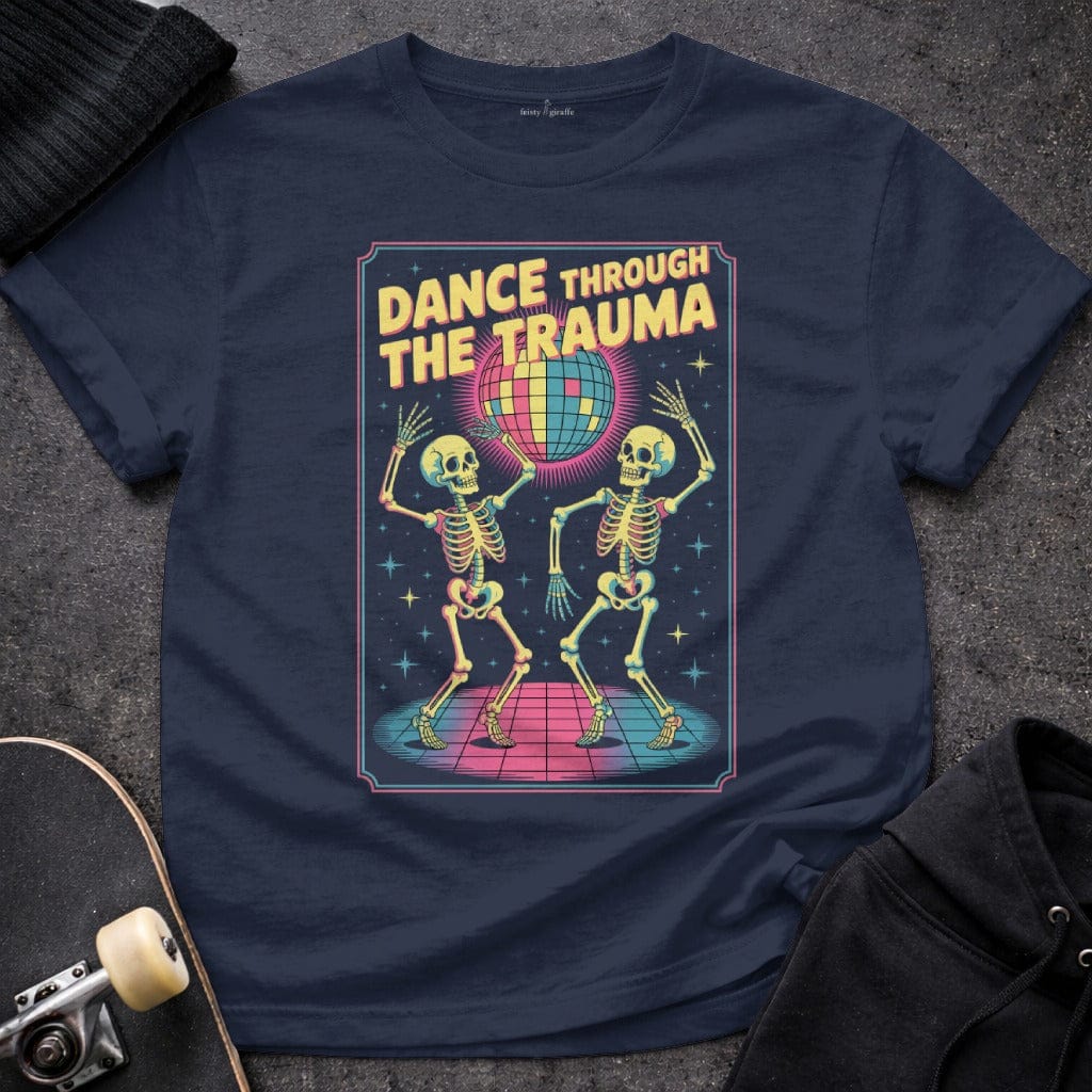 Printify t-shirt S / Navy Dance Through The Trauma T-Shirt