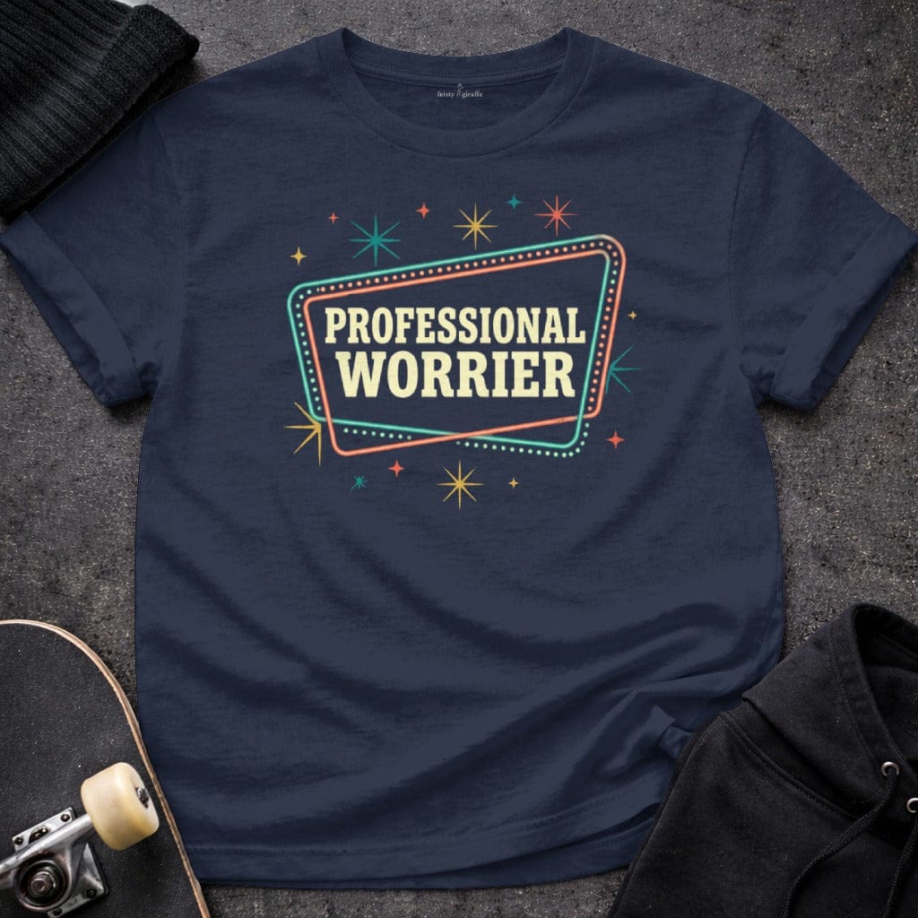 Printify t-shirt S / Navy Professional Worrier T-Shirt